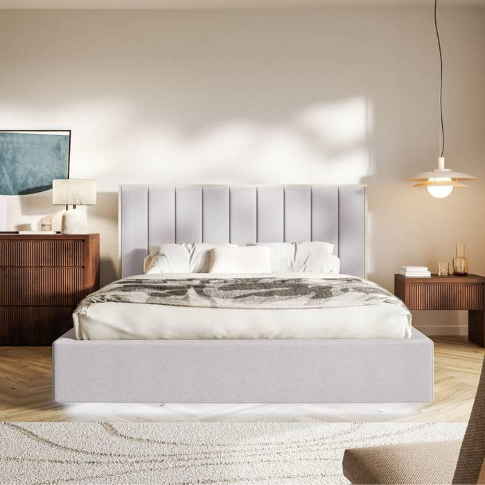 NADUVI Collection Bedframe Taavi chenille met verlichting 140 x 200 cm