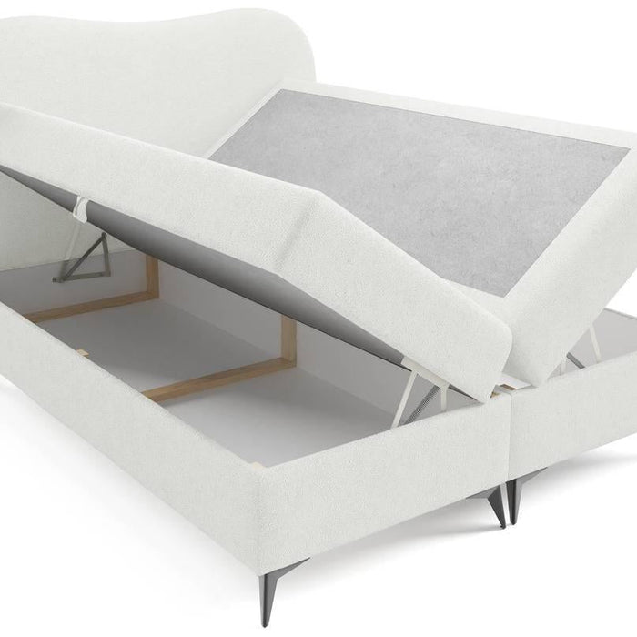 NADUVI Collection Boxspring Adler bouclé met opbergruimte 160 x 200 cm