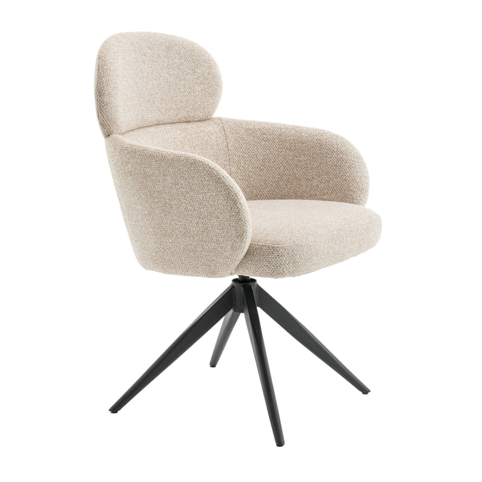 Eetkamerstoel Twin - Creme|Grijs|Beige - Textiel