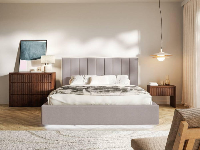 NADUVI Collection Bedframe Taavi chenille met opbergruimte en