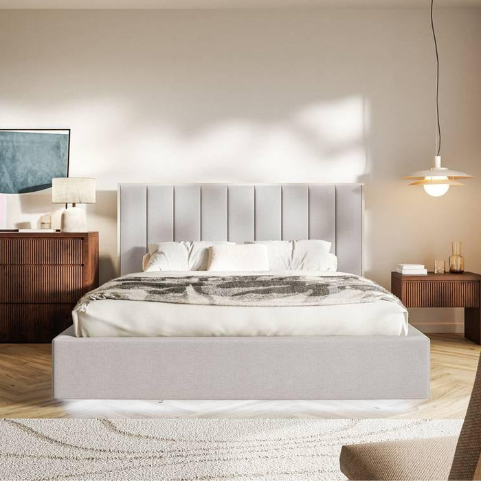 NADUVI Collection Bedframe Taavi chenille met opbergruimte en