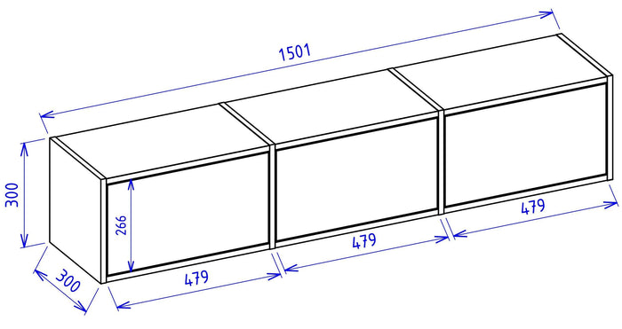 NADUVI Collection TV-meubel Fermo 3-deurs