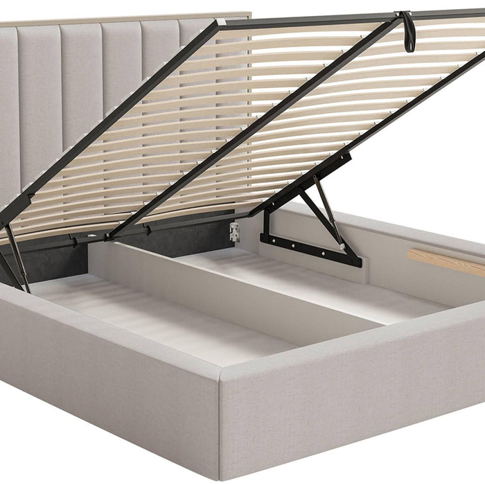 NADUVI Collection Bedframe Taavi chenille met opbergruimte en