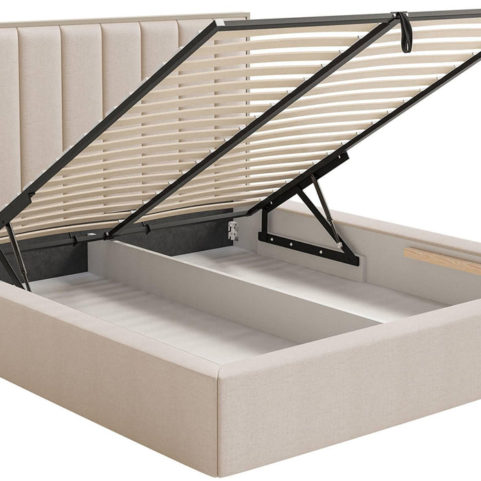 NADUVI Collection Bedframe Taavi chenille met opbergruimte en