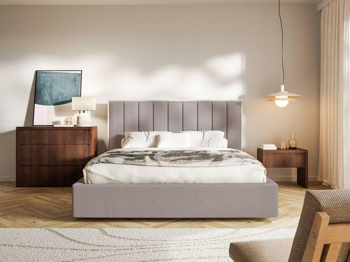 NADUVI Collection Bedframe Taavi chenille 180 x 200 cm