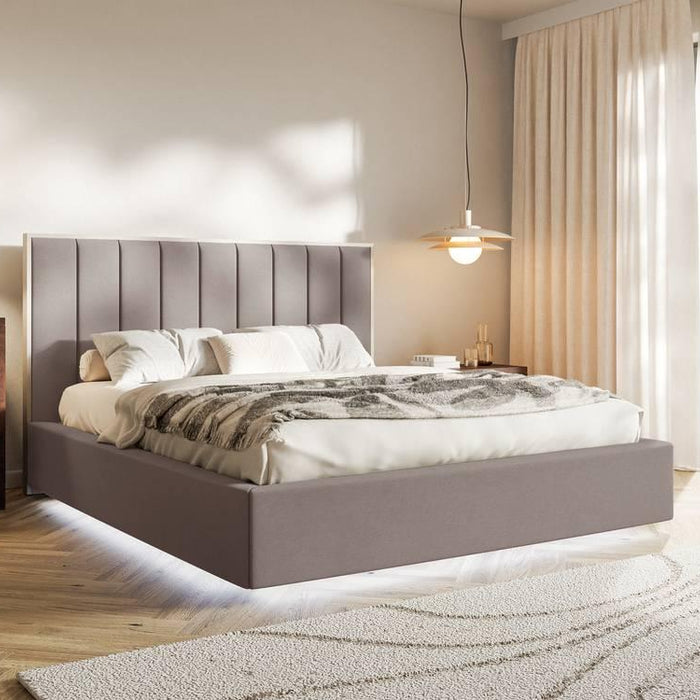 NADUVI Collection Bedframe Taavi fluweel met verlichting 160 x 200 cm