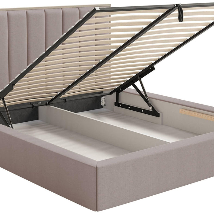 NADUVI Collection Bedframe Taavi chenille met opbergruimte 140 x 200