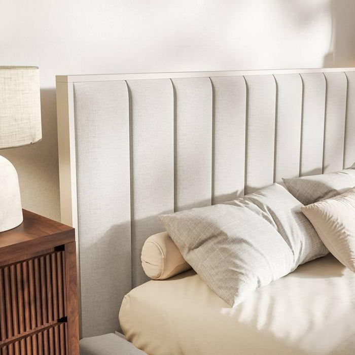 NADUVI Collection Bedframe Taavi chenille met verlichting 140 x 200 cm