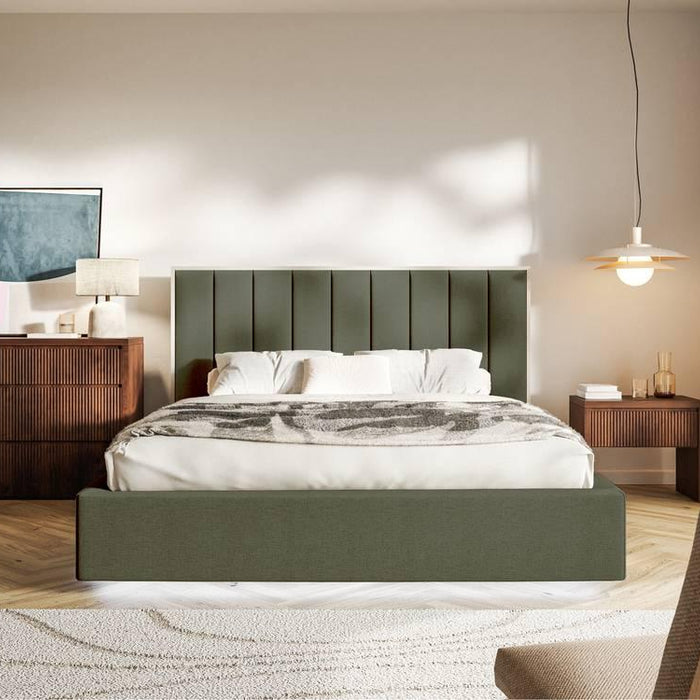 NADUVI Collection Bedframe Taavi chenille met opbergruimte en