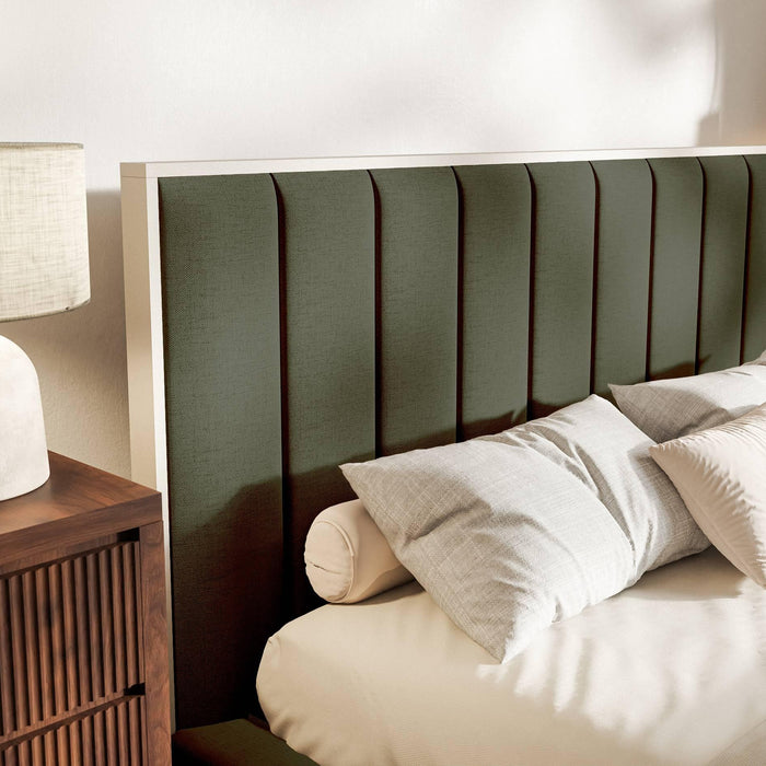 NADUVI Collection Bedframe Taavi chenille met opbergruimte en