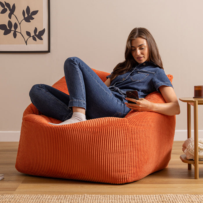 icon Natalia Zitzak Fauteuil - Ribfluweel - Terra-oranje