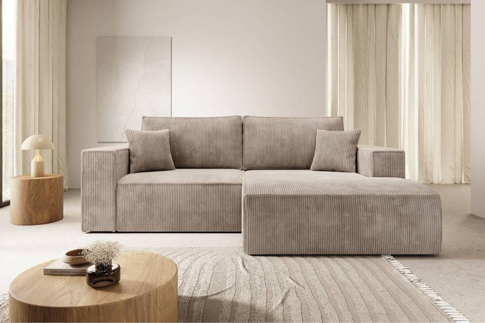 NADUVI Collection Hoekslaapbank Galine ribstof rechts