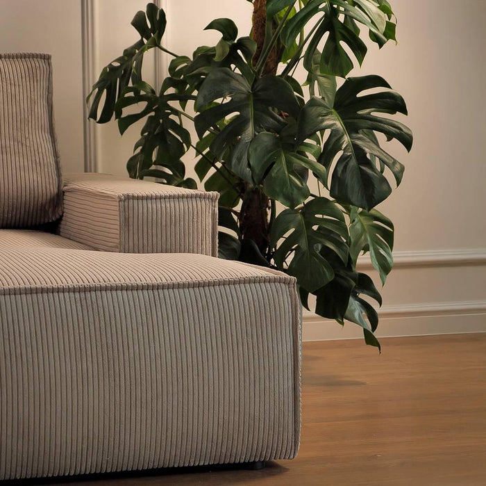 NADUVI Collection Hoekslaapbank Galine ribstof rechts