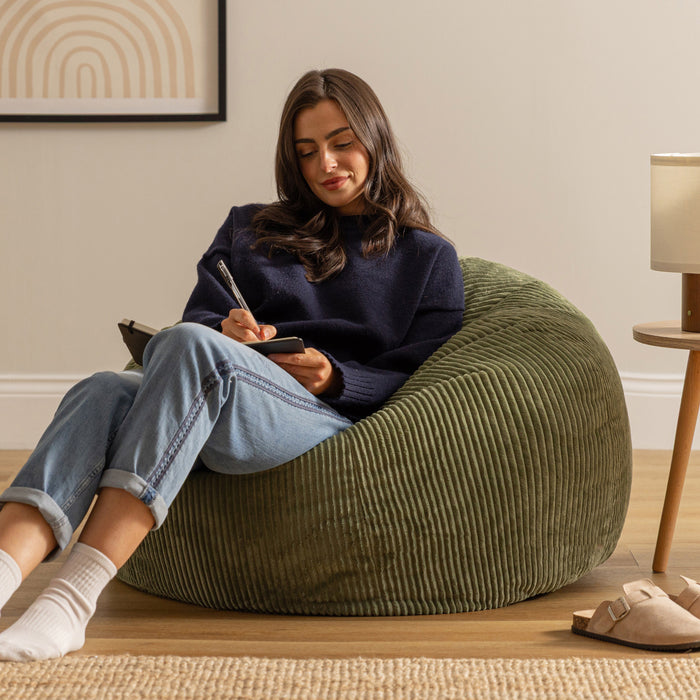 icon Kingston Zitzak - Ribfluweel - Saliegroen