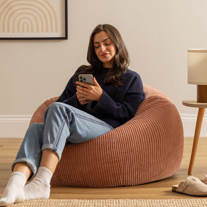 icon Kingston Zitzak - Ribfluweel - Roze