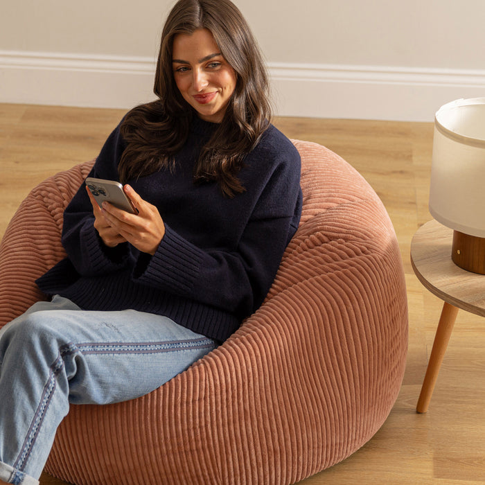 icon Kingston Zitzak - Ribfluweel - Roze