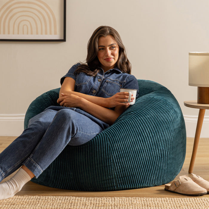 icon Kingston Zitzak - Ribfluweel - Blauwgroen