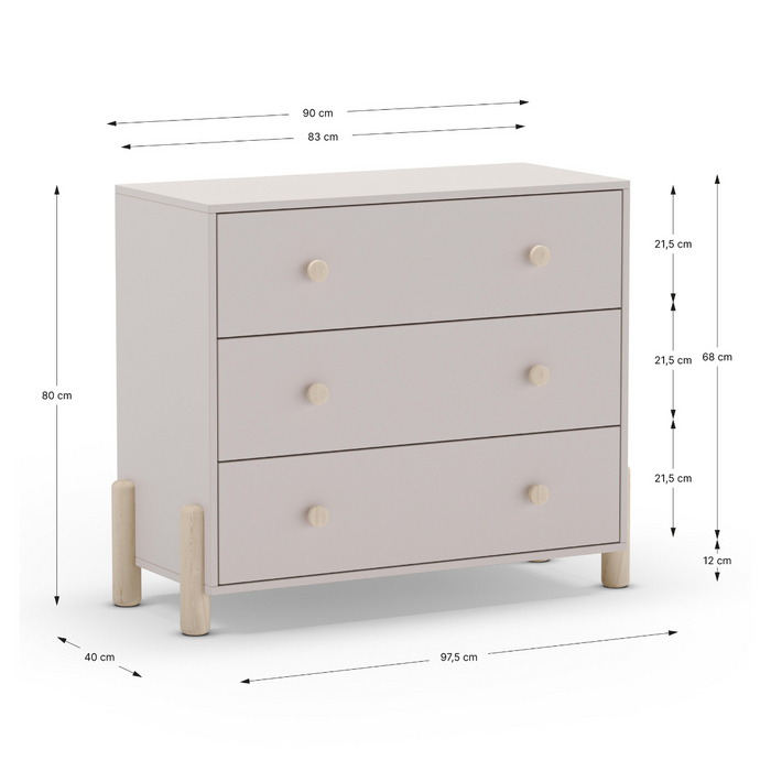 Calicosy - DAPHNE ladekast - B90 cm - Groente