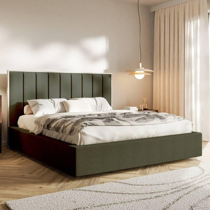 NADUVI Collection Bedframe Taavi chenille 140 x 200 cm