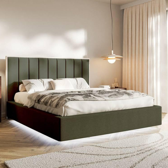 NADUVI Collection Bedframe Taavi chenille met opbergruimte en