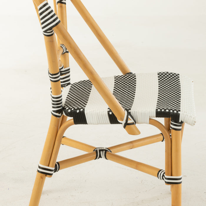 J-Line stoel Live - rotan|kunststof - naturel|zwart