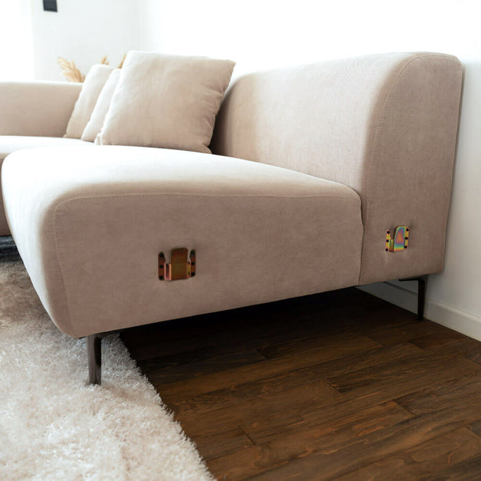 HOME DELUXE Hoekbank met Chaise Longue Rechts - Webstof - Beige