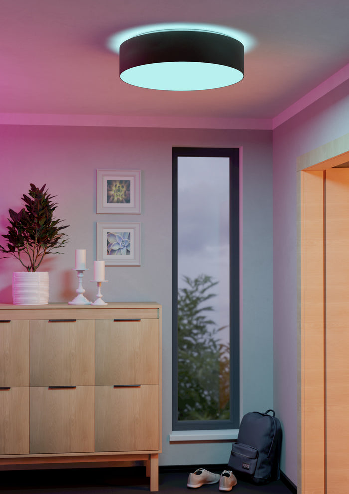 EGLO connect.z Romao-Z Smart Plafondlamp - Ø 57 cm - Wit|Taupe - RGB