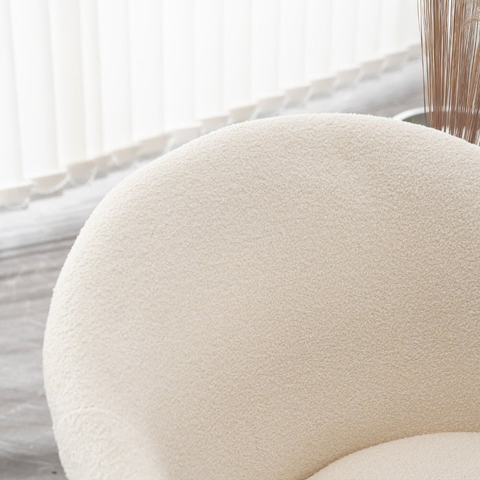 HOME DELUXE Eetkamerstoel - Bouclé - Wit - Set van 4