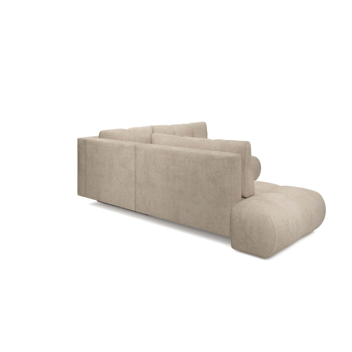 by fonQ Charme Hoekbank Links/Rechts met Slaapfunctie - Chenille - Lichtbeige