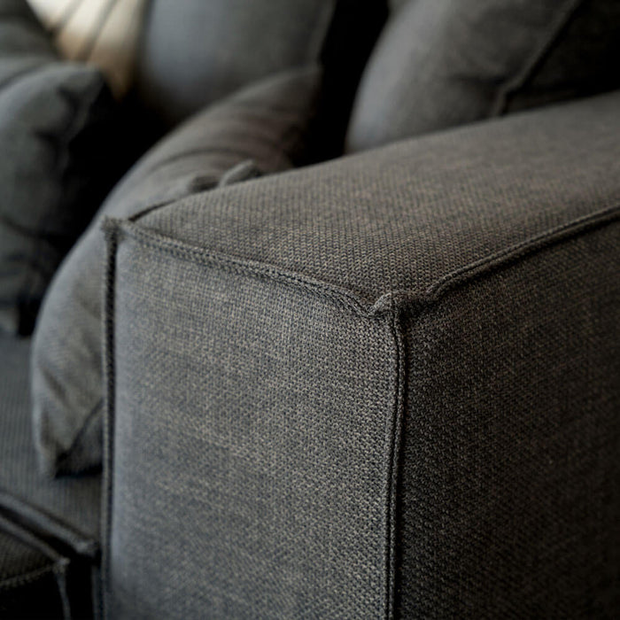 HOME DELUXE Modulaire 2-zitsbank - Webstof - Antraciet