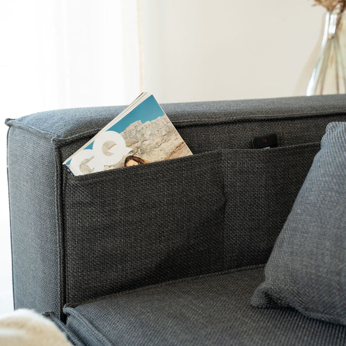 HOME DELUXE Modulaire 2-zitsbank - Webstof - Antraciet