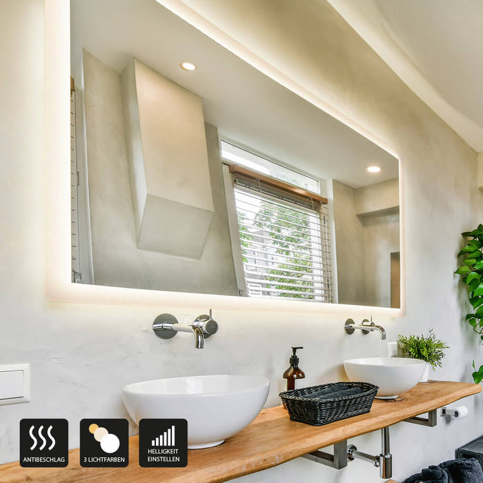 Badkamerspiegel - LED Verlichting - Anti Condens - 160 x 70 cm