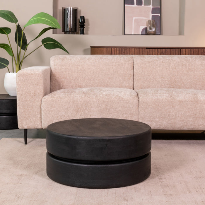 LABEL51 - Salontafel Milly 70 cm - Zwart Mangohout