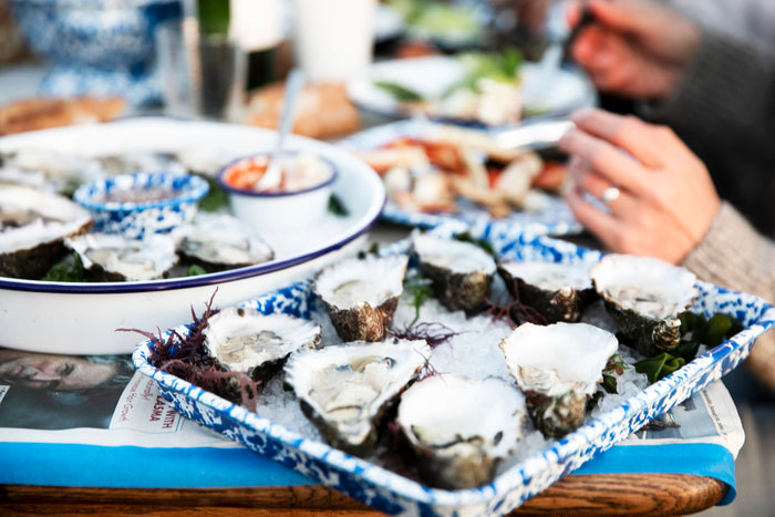 Crow Canyon Home Splatter Dienbladen Rechthoek Zwart Set van 2