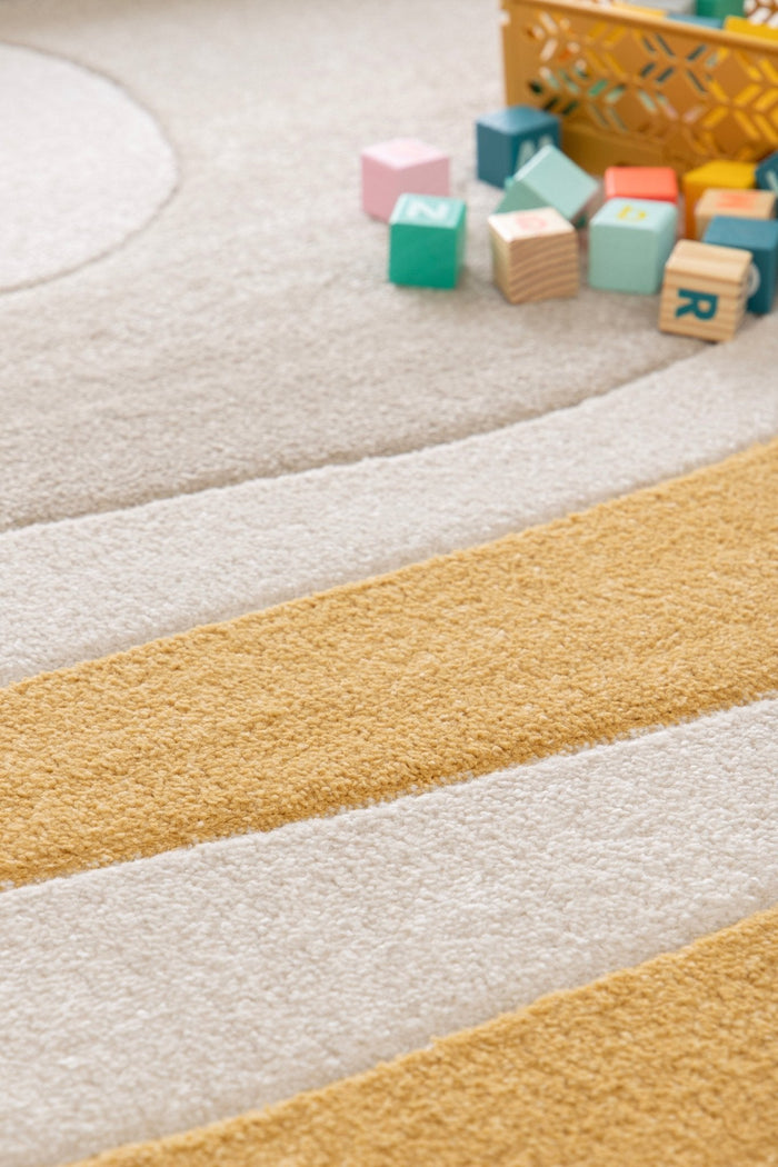 AFK Living vloerkleed Teddy - voor kinderen - geel