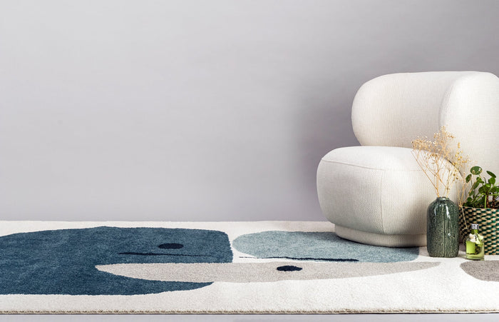 AFK Living vloerkleed Collage - zeer zacht - blauw