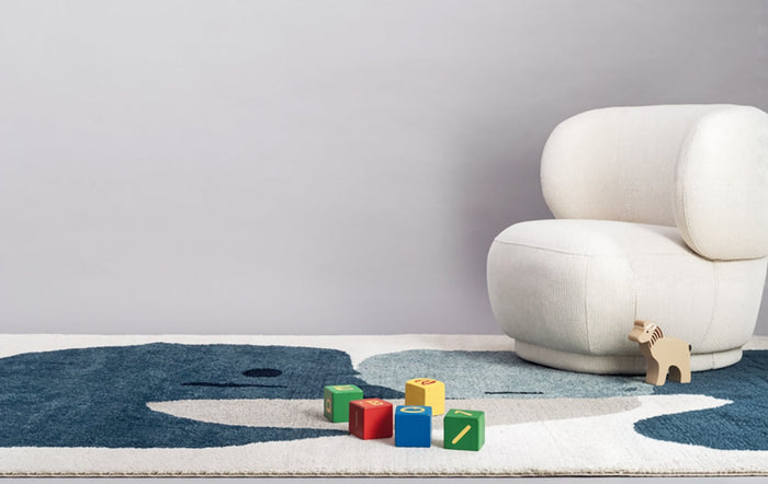 AFK Living vloerkleed Collage - zeer zacht - blauw