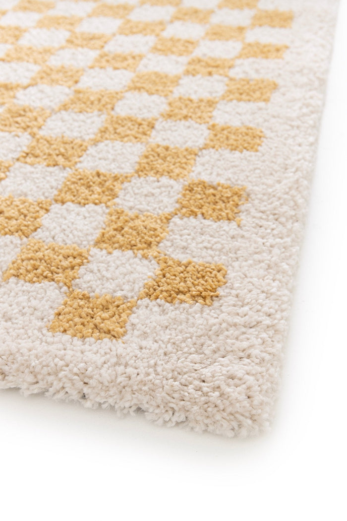 AFK Living vloerkleed Checkers - zeer zacht - geel