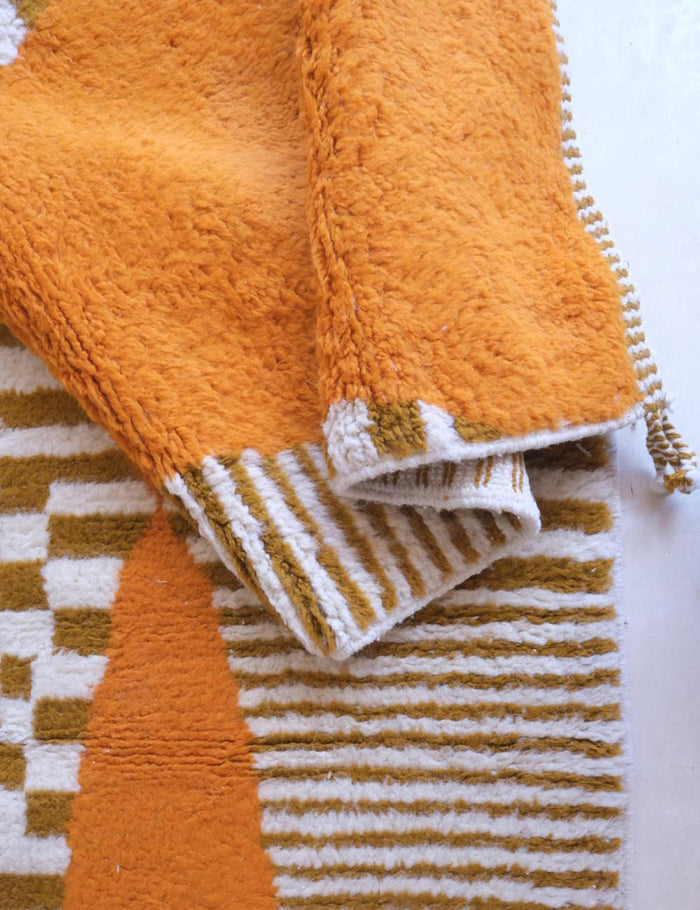 AFK Living vloerkleed Berber - handgemaakt - Wol - 97 x 351 cm