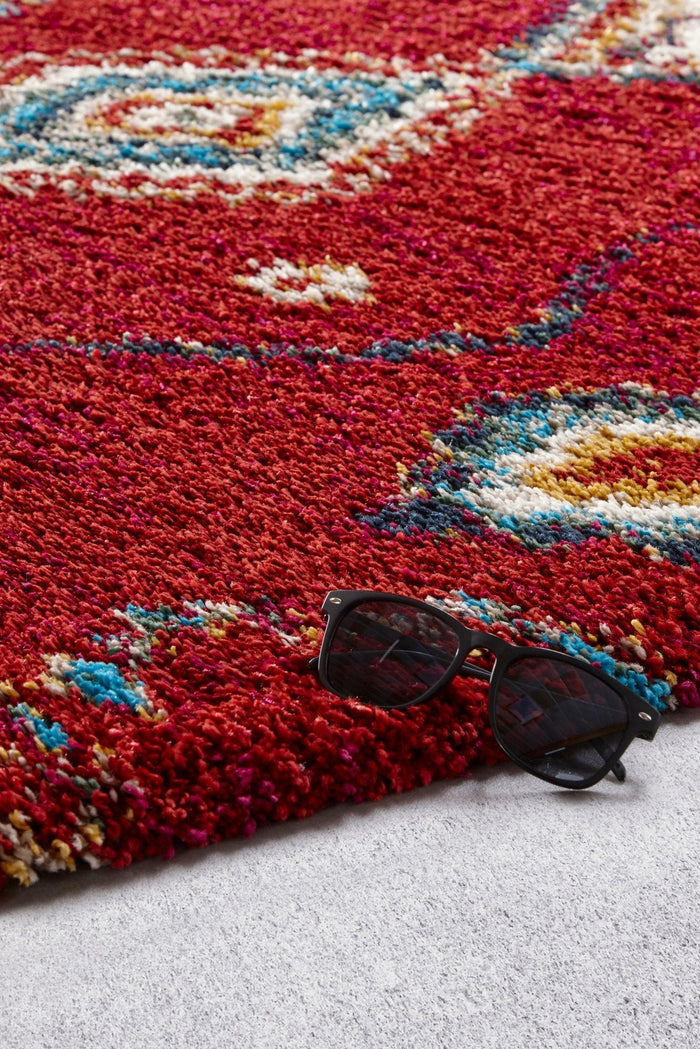 AFK Living vloerkleed Native - shaggy - rood