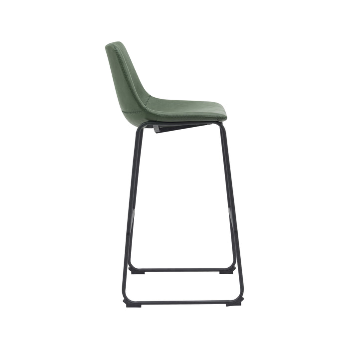 LABEL51 - Barkruk Risto - Hunter PU - Zwart Metaal