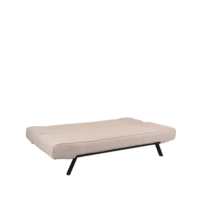 LABEL51 - Slaapbank King - Naturel Boucle - Zwart Metaal