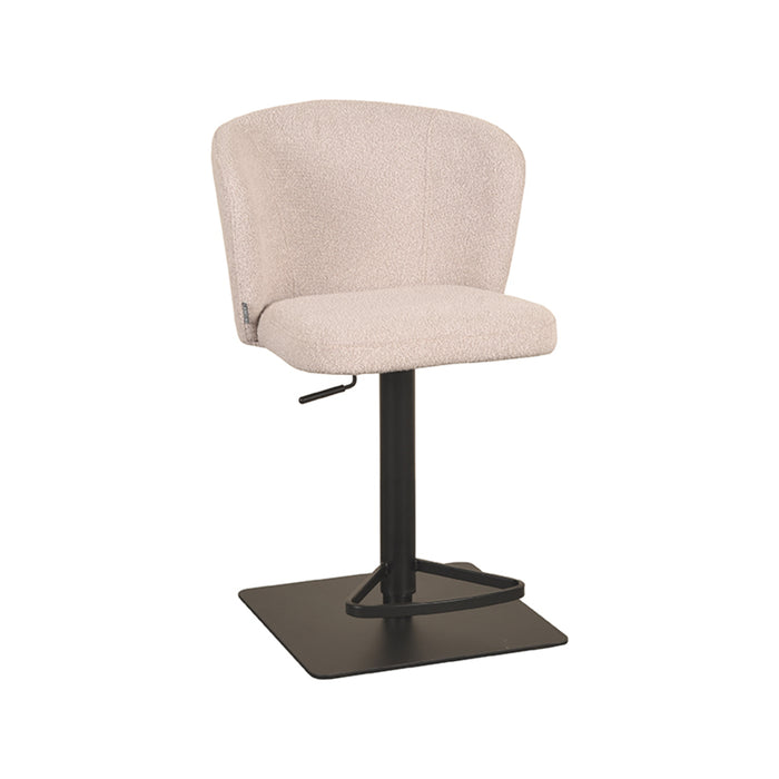 LABEL51 - Barkruk Wave - Naturel Touch - Zwart Metaal