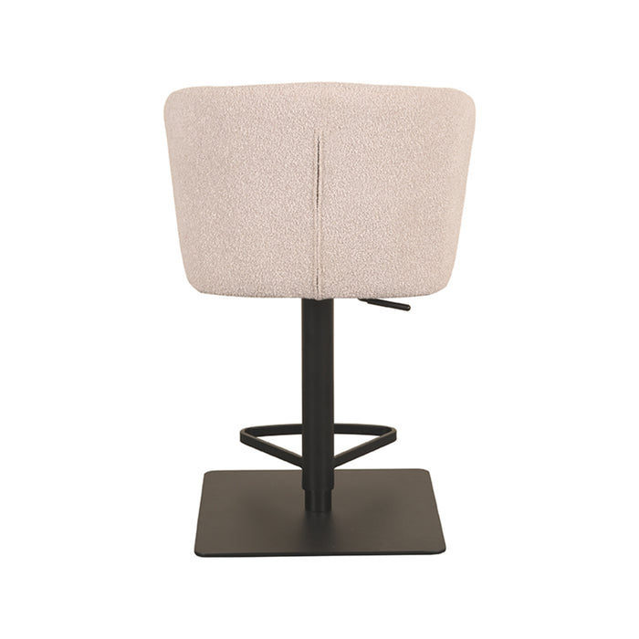 LABEL51 - Barkruk Wave - Naturel Touch - Zwart Metaal