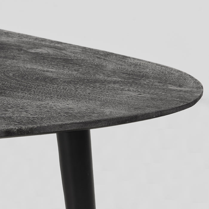 LABEL51 - Salontafel Set Rock - Zwart Mangohout - Zwart Metaal