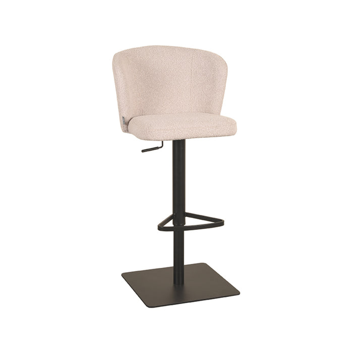 LABEL51 - Barkruk Wave - Naturel Touch - Zwart Metaal