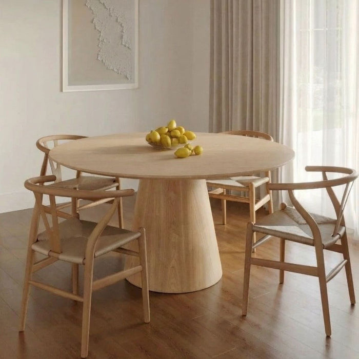 Giga Meubel - Eettafel Rond - Naturel - 120x120x75cm - Fynn