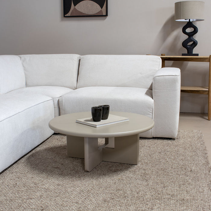 DÉJA Living - Salontafel Beige Betonlook - 80x80x32cm - Mason