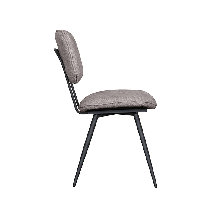 LABEL51 - Eetkamerstoel Liva - Stone Elite - Zwart Metaal