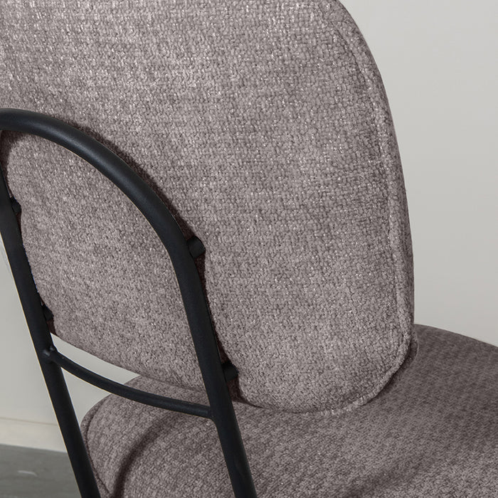 LABEL51 - Eetkamerstoel Liva - Stone Elite - Zwart Metaal